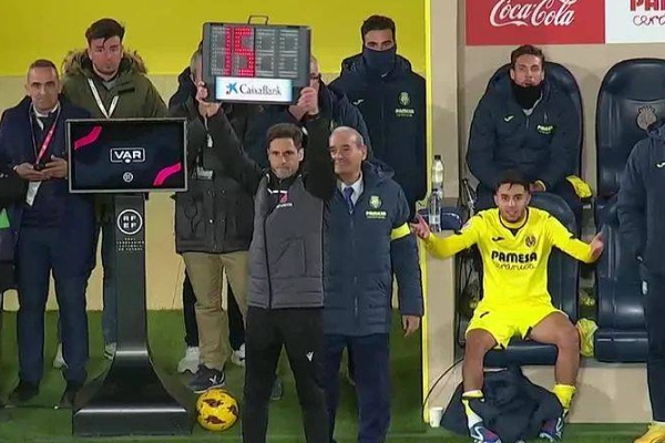 比利亞雷亞爾3-2塞爾塔比賽創(chuàng )下15分鐘超長(cháng)補時(shí)